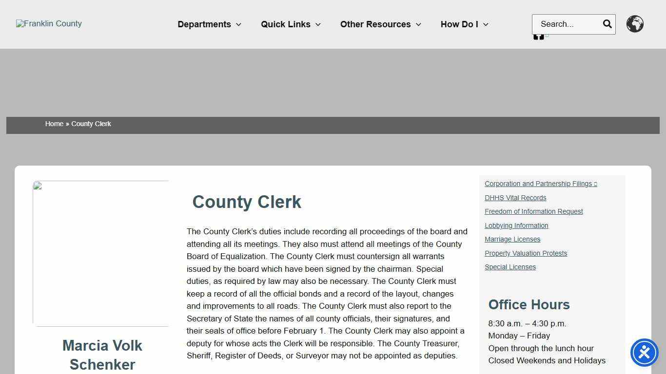 County Clerk – Franklin County